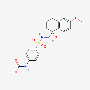 methyl (4-(N-((1-hydroxy-6-methoxy-1,2,3,4-tetrahydronaphthalen-1-yl)methyl)sulfamoyl)phenyl)carbamate
