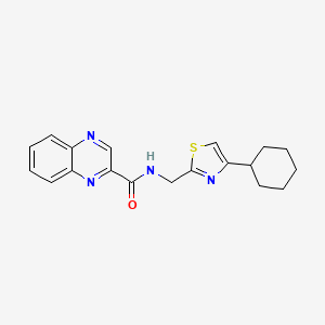 N-((4-cyclohexylthiazol-2-yl)methyl)quinoxaline-2-carboxamide