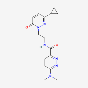 molecular formula C16H20N6O2 B2967457 N-(2-(3-cyclopropyl-6-oxopyridazin-1(6H)-yl)ethyl)-6-(dimethylamino)pyridazine-3-carboxamide CAS No. 2097890-96-3