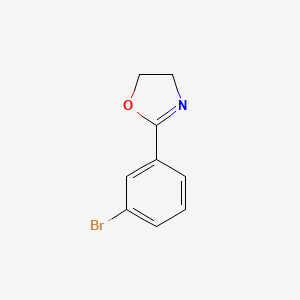 molecular formula C9H8BrNO B2967470 2-(3-Bromophenyl)-4,5-dihydro-1,3-oxazole CAS No. 792913-45-2