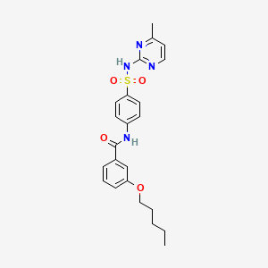 molecular formula C23H26N4O4S B2967494 N-{4-[(4-methylpyrimidin-2-yl)sulfamoyl]phenyl}-3-(pentyloxy)benzamide CAS No. 868212-59-3