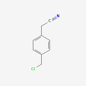 molecular formula C9H8ClN B2967498 2-[4-(Chloromethyl)phenyl]acetonitrile CAS No. 66736-53-6