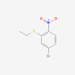 molecular formula C8H8BrNO2S B2967502 4-bromo-2-(ethylsulfanyl)-1-nitrobenzene CAS No. 1824365-17-4