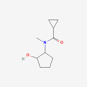 molecular formula C10H17NO2 B2967511 N-(2-hydroxycyclopentyl)-N-methylcyclopropanecarboxamide CAS No. 2152371-22-5