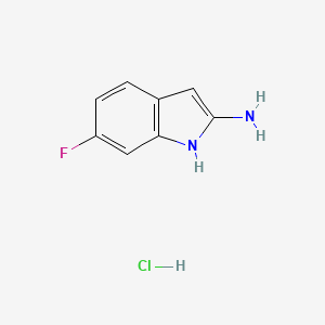 molecular formula C8H8ClFN2 B2967518 2-Amino-6-fluoroindole hydrochloride CAS No. 1262587-80-3