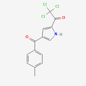 molecular formula C14H10Cl3NO2 B2967536 2,2,2-trichloro-1-[4-(4-methylbenzoyl)-1H-pyrrol-2-yl]-1-ethanone CAS No. 453557-68-1