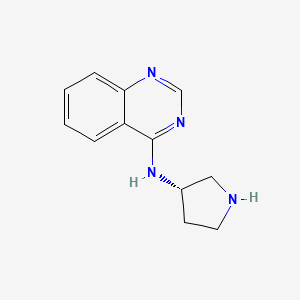molecular formula C12H14N4 B2967560 N-[(3S)-Pyrrolidin-3-yl]quinazolin-4-amine CAS No. 1389310-32-0