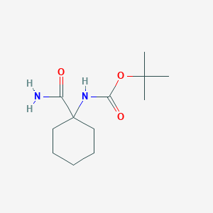molecular formula C12H22N2O3 B2967580 Tert-butyl (1-carbamoylcyclohexyl)carbamate CAS No. 223648-39-3