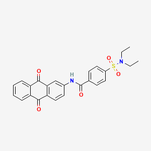 molecular formula C25H22N2O5S B2967657 4-(DIETHYLSULFAMOYL)-N-(9,10-DIOXO-9,10-DIHYDROANTHRACEN-2-YL)BENZAMIDE CAS No. 361158-94-3