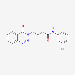 molecular formula C17H15BrN4O2 B2967667 N-(3-bromophenyl)-4-(4-oxo-3,4-dihydro-1,2,3-benzotriazin-3-yl)butanamide CAS No. 880811-88-1