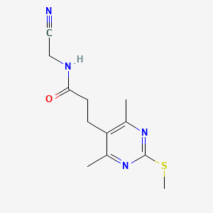 N-(cyanomethyl)-3-[4,6-dimethyl-2-(methylsulfanyl)pyrimidin-5-yl]propanamide