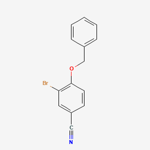 molecular formula C14H10BrNO B2967681 3-Bromo-4-(phenylmethoxy)-benzonitrile CAS No. 317358-76-2