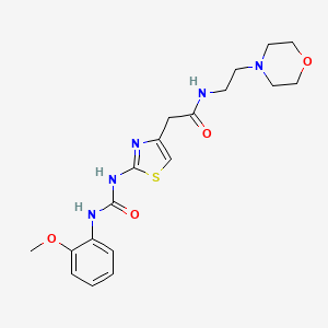 2-(2-(3-(2-methoxyphenyl)ureido)thiazol-4-yl)-N-(2-morpholinoethyl)acetamide