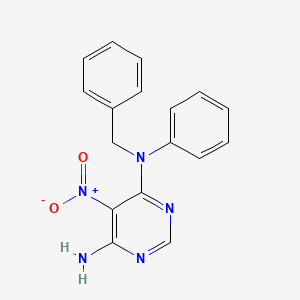molecular formula C17H15N5O2 B2967755 N4-benzyl-5-nitro-N4-phenylpyrimidine-4,6-diamine CAS No. 450345-59-2