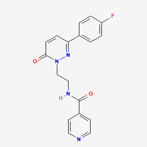 molecular formula C18H15FN4O2 B2967768 N-(2-(3-(4-fluorophenyl)-6-oxopyridazin-1(6H)-yl)ethyl)isonicotinamide CAS No. 921804-70-8