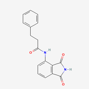 molecular formula C17H14N2O3 B2967780 N-(1,3-dioxoisoindolin-4-yl)-3-phenylpropanamide CAS No. 476307-59-2