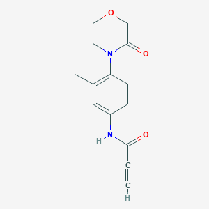 molecular formula C14H14N2O3 B2967809 N-(3-methyl-4-(3-oxomorpholino)phenyl)propiolamide CAS No. 2097882-90-9