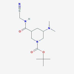 molecular formula C15H26N4O3 B2967862 Tert-butyl 3-(cyanomethylcarbamoyl)-5-(dimethylamino)piperidine-1-carboxylate CAS No. 2305460-12-0