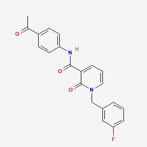 molecular formula C21H17FN2O3 B2967875 N-(4-acetylphenyl)-1-[(3-fluorophenyl)methyl]-2-oxo-1,2-dihydropyridine-3-carboxamide CAS No. 933205-56-2