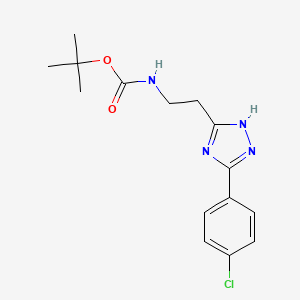 tert-butyl N-{2-[5-(4-chlorophenyl)-4H-1,2,4-triazol-3-yl]ethyl}carbamate