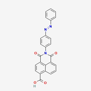 molecular formula C25H15N3O4 B2967896 (E)-1,3-dioxo-2-(4-(phenyldiazenyl)phenyl)-2,3-dihydro-1H-benzo[de]isoquinoline-6-carboxylic acid CAS No. 333351-46-5