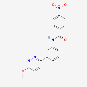 N-[3-(6-methoxypyridazin-3-yl)phenyl]-4-nitrobenzamide