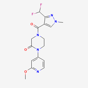 4-[3-(Difluoromethyl)-1-methylpyrazole-4-carbonyl]-1-(2-methoxypyridin-4-yl)piperazin-2-one