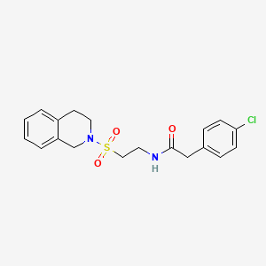 2-(4-chlorophenyl)-N-(2-((3,4-dihydroisoquinolin-2(1H)-yl)sulfonyl)ethyl)acetamide