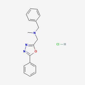 Benzyl(methyl)[(5-phenyl-1,3,4-oxadiazol-2-yl)methyl]amine hydrochloride