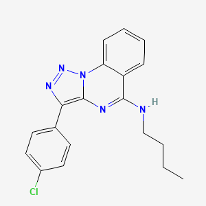 molecular formula C19H18ClN5 B2967917 N-butyl-3-(4-chlorophenyl)-[1,2,3]triazolo[1,5-a]quinazolin-5-amine CAS No. 866345-52-0