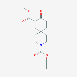molecular formula C17H27NO5 B2967925 3-O-tert-butyl 10-O-methyl 9-oxo-3-azaspiro[5.5]undecane-3,10-dicarboxylate CAS No. 1225437-08-0