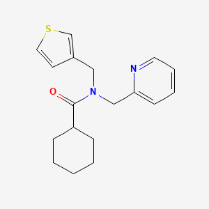 molecular formula C18H22N2OS B2967933 N-(pyridin-2-ylmethyl)-N-(thiophen-3-ylmethyl)cyclohexanecarboxamide CAS No. 1234916-02-9