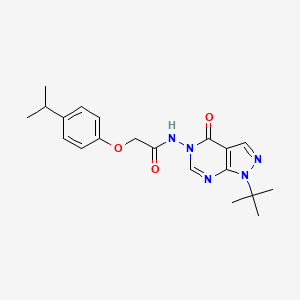molecular formula C20H25N5O3 B2967950 N-(1-(tert-butyl)-4-oxo-1H-pyrazolo[3,4-d]pyrimidin-5(4H)-yl)-2-(4-isopropylphenoxy)acetamide CAS No. 899751-94-1