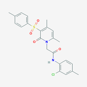 molecular formula C23H23ClN2O4S B2967978 N-(2-chloro-4-methylphenyl)-2-[4,6-dimethyl-3-(4-methylbenzenesulfonyl)-2-oxo-1,2-dihydropyridin-1-yl]acetamide CAS No. 1357842-74-0