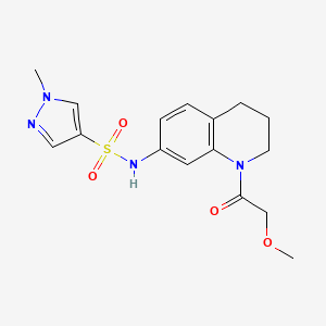 molecular formula C16H20N4O4S B2968005 N-(1-(2-methoxyacetyl)-1,2,3,4-tetrahydroquinolin-7-yl)-1-methyl-1H-pyrazole-4-sulfonamide CAS No. 1797241-42-9