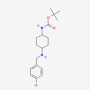 molecular formula C18H27BrN2O2 B2968036 tert-Butyl (1R*,4R*)-4-(4-bromobenzylamino)cyclohexylcarbamate CAS No. 1286273-59-3