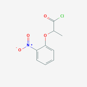 molecular formula C9H8ClNO4 B2968055 2-(2-Nitrophenoxy)propanoyl chloride CAS No. 360051-40-7