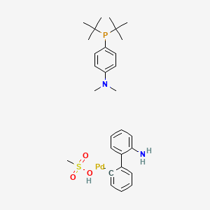 4-ditert-butylphosphanyl-N,N-dimethylaniline;methanesulfonic acid;palladium;2-phenylaniline