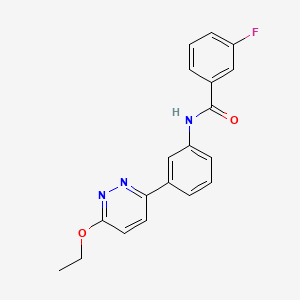 molecular formula C19H16FN3O2 B2968065 N-[3-(6-ethoxypyridazin-3-yl)phenyl]-3-fluorobenzamide CAS No. 922814-19-5