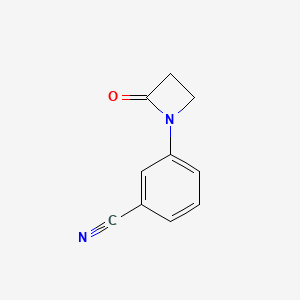 molecular formula C10H8N2O B2968069 3-(2-Oxoazetidin-1-yl)benzonitrile CAS No. 1803609-05-3
