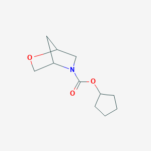 molecular formula C11H17NO3 B2968103 Cyclopentyl 2-oxa-5-azabicyclo[2.2.1]heptane-5-carboxylate CAS No. 1862153-73-8