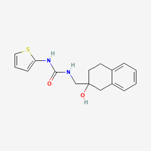 molecular formula C16H18N2O2S B2968115 1-((2-Hydroxy-1,2,3,4-tetrahydronaphthalen-2-yl)methyl)-3-(thiophen-2-yl)urea CAS No. 1421529-57-8