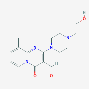 molecular formula C16H20N4O3 B2968120 2-[4-(2-hydroxyethyl)piperazin-1-yl]-9-methyl-4-oxo-4H-pyrido[1,2-a]pyrimidine-3-carbaldehyde CAS No. 850228-84-1