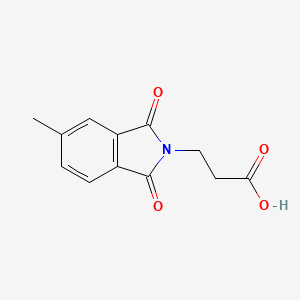 molecular formula C12H11NO4 B2968135 3-(5-Methyl-1,3-dioxo-1,3-dihydro-2H-isoindol-2-yl)propanoic acid CAS No. 346704-27-6