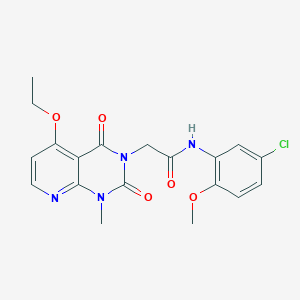 molecular formula C19H19ClN4O5 B2968184 N-(5-chloro-2-methoxyphenyl)-2-(5-ethoxy-1-methyl-2,4-dioxo-1,2-dihydropyrido[2,3-d]pyrimidin-3(4H)-yl)acetamide CAS No. 1005299-23-9