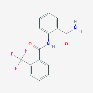 molecular formula C15H11F3N2O2 B2968188 2-[2-(Trifluoromethyl)benzamido]benzamide CAS No. 923781-05-9