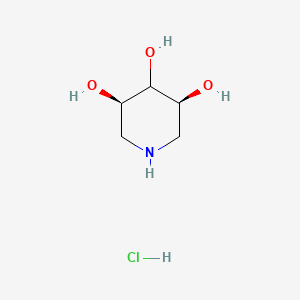molecular formula C5H12ClNO3 B2968236 rac-(3R,4s,5S)-piperidine-3,4,5-triol hydrochloride CAS No. 176597-75-4