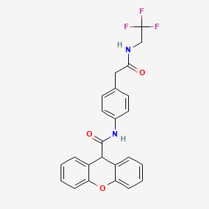 molecular formula C24H19F3N2O3 B2968238 N-(4-(2-oxo-2-((2,2,2-trifluoroethyl)amino)ethyl)phenyl)-9H-xanthene-9-carboxamide CAS No. 1235231-45-4