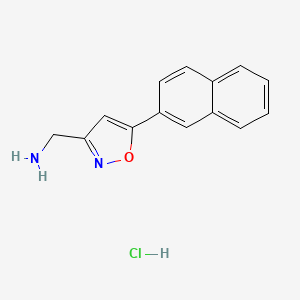 B2968256 [5-(Naphthalen-2-yl)-1,2-oxazol-3-yl]methanamine hydrochloride CAS No. 2219380-00-2
