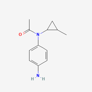 molecular formula C12H16N2O B2968276 N-(4-aminophenyl)-N-(2-methylcyclopropyl)acetamide CAS No. 1820703-70-5